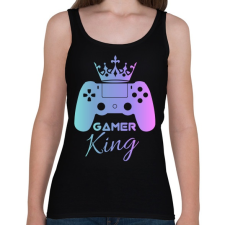 PRINTFASHION Gamer king  - Női atléta - Fekete női trikó