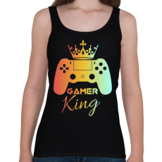 PRINTFASHION Gamer king  - Női atléta - Fekete