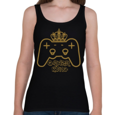 PRINTFASHION Gamer king - Női atléta - Fekete