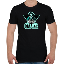 PRINTFASHION Gamer koponya - Férfi póló - Fekete férfi póló