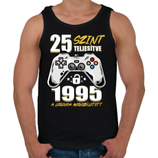PRINTFASHION Gamer Legenda - Férfi atléta - Fekete