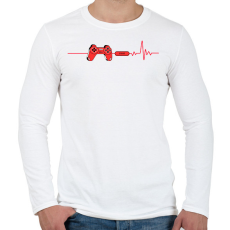 PRINTFASHION Gamer Life - Férfi hosszú ujjú póló - Fehér
