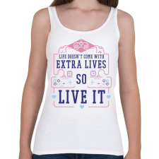 PRINTFASHION Gamer life - Női atléta - Fehér női trikó