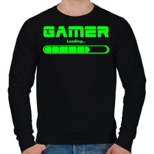 PRINTFASHION Gamer loading.. - Férfi pulóver - Fekete férfi pulóver, kardigán