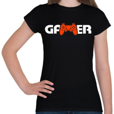PRINTFASHION Gamer logó - Női póló - Fekete