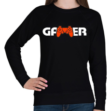 PRINTFASHION Gamer logó - Női pulóver - Fekete