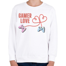 PRINTFASHION Gamer Love - Gyerek pulóver - Fehér gyerek pulóver, kardigán