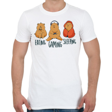 PRINTFASHION Gamer maci - Férfi póló - Fehér férfi póló