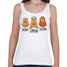 PRINTFASHION Gamer maci - Női atléta - Fehér női trikó