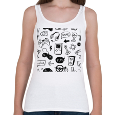 PRINTFASHION gamer - Női atléta - Fehér női trikó