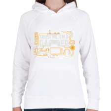 PRINTFASHION Gamer - Női kapucnis pulóver - Fehér női pulóver, kardigán