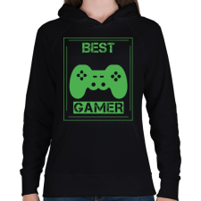 PRINTFASHION Gamer  - Női kapucnis pulóver - Fekete női pulóver, kardigán