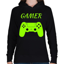 PRINTFASHION GAMER  - Női kapucnis pulóver - Fekete női pulóver, kardigán