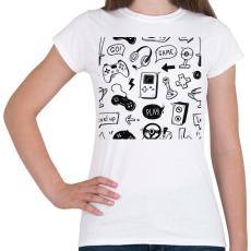 PRINTFASHION gamer - Női póló - Fehér