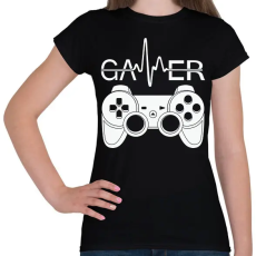 PRINTFASHION gamer - Női póló - Fekete