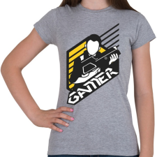 PRINTFASHION GAMER - Női póló - Sport szürke női póló