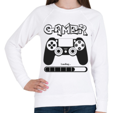 PRINTFASHION Gamer - Női pulóver - Fehér