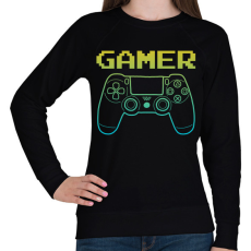PRINTFASHION GAMER  - Női pulóver - Fekete