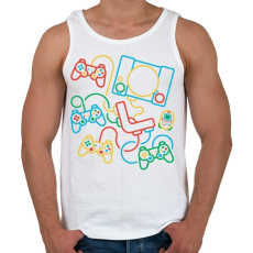 PRINTFASHION Gamer place - Férfi atléta - Fehér