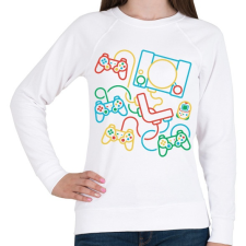PRINTFASHION Gamer place - Női pulóver - Fehér női pulóver, kardigán