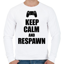 PRINTFASHION Gamer respawn - Férfi pulóver - Fehér férfi pulóver, kardigán