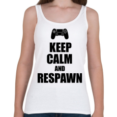 PRINTFASHION Gamer respawn - Női atléta - Fehér