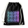 PRINTFASHION Gamer - Sportzsák, Tornazsák - Fekete