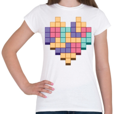 PRINTFASHION Gamer szív - Női póló - Fehér