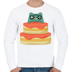 PRINTFASHION Gamer szülinap - Férfi pulóver - Fehér