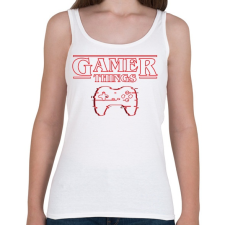 PRINTFASHION Gamer Things - Női atléta - Fehér női trikó