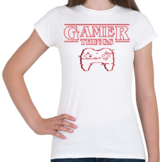 PRINTFASHION Gamer Things - Női póló - Fehér