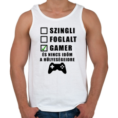 PRINTFASHION Gamer vagyok - Férfi atléta - Fehér
