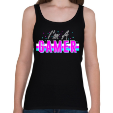 PRINTFASHION Gamer vagyok - Női atléta - Fekete
