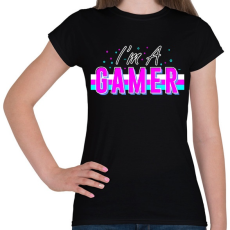 PRINTFASHION Gamer vagyok - Női póló - Fekete