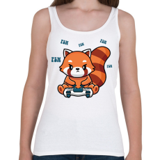 PRINTFASHION Gamer vörös panda - Női atléta - Fehér