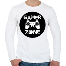 PRINTFASHION Gamer zone3 - Férfi hosszú ujjú póló - Fehér férfi póló