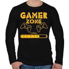 PRINTFASHION Gamer zone - Férfi hosszú ujjú póló - Fekete férfi póló