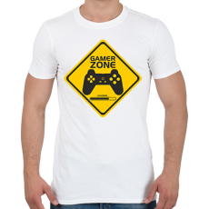 PRINTFASHION Gamer Zone - Férfi póló - Fehér