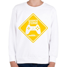 PRINTFASHION Gamer zone - Gyerek pulóver - Fehér
