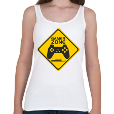 PRINTFASHION Gamer zone - Női atléta - Fehér női trikó
