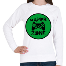 PRINTFASHION Gamer zone - Női pulóver - Fehér