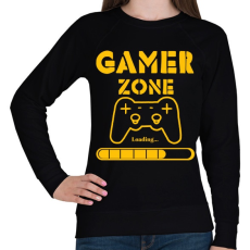 PRINTFASHION Gamer zone - Női pulóver - Fekete