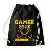 PRINTFASHION Gamer zone - Sportzsák, Tornazsák - Fekete