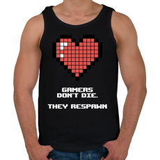 PRINTFASHION Gamers don't die - Férfi atléta - Fekete