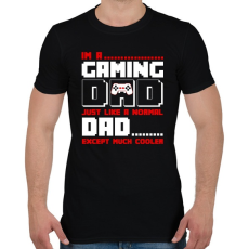 PRINTFASHION Gaming Dad - Férfi póló - Fekete