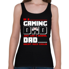 PRINTFASHION Gaming Dad - Női atléta - Fekete női trikó