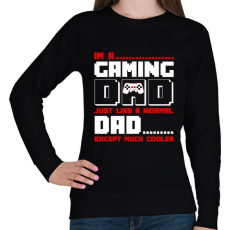 PRINTFASHION Gaming Dad - Női pulóver - Fekete