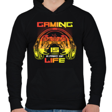 PRINTFASHION gaming - Férfi kapucnis pulóver - Fekete