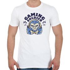 PRINTFASHION Gaming soldier - Férfi póló - Fehér férfi póló