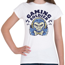 PRINTFASHION Gaming soldier - Női póló - Fehér női póló
